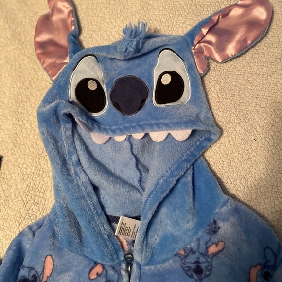 Disney Blue and Pink Stitch Pajama Onesie - Picture 2 of 4